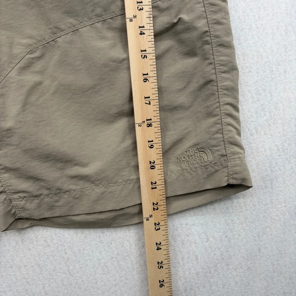 The North Face Mens Paramount Peak Hiking Shorts Tan Khaki Nylon Size 38